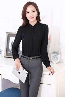 女士修身職業(yè)長袖襯衫定做 女士修身職業(yè)長袖襯衫定做