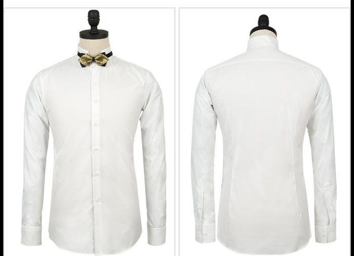 白色全棉男士商務(wù)長(zhǎng)袖襯衫